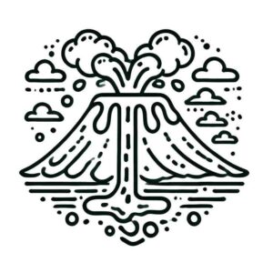 Desenho de Vulcão Desenho Colorir Imprimir 13