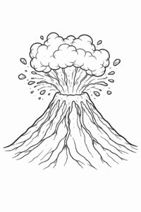 Desenho de Vulcão Desenho Colorir Imprimir 15