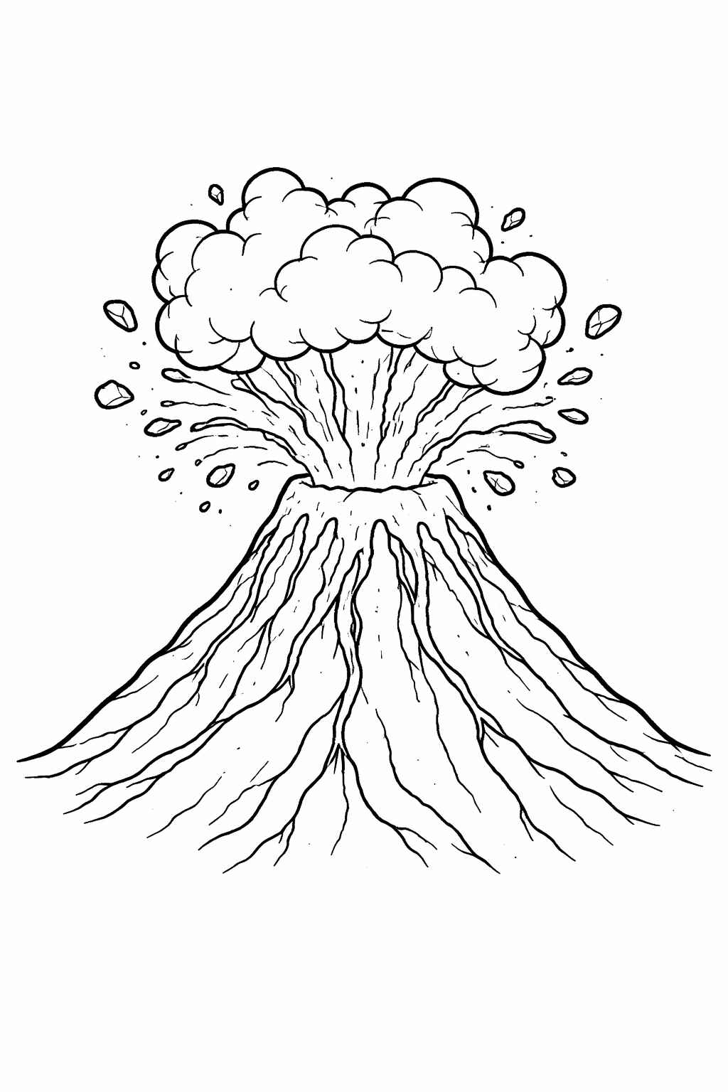 Desenho de Vulcão Desenho Colorir Imprimir 15