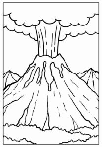 Desenho de Vulcão Desenho Colorir Imprimir 18