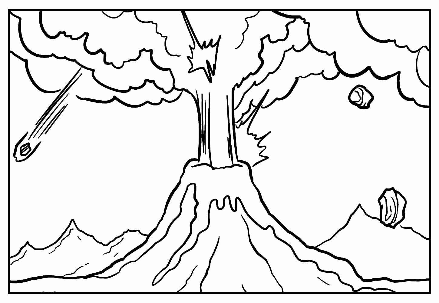Desenho de Vulcão Desenho Colorir Imprimir 19