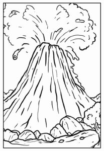 Desenho de Vulcão Desenho Colorir Imprimir 22
