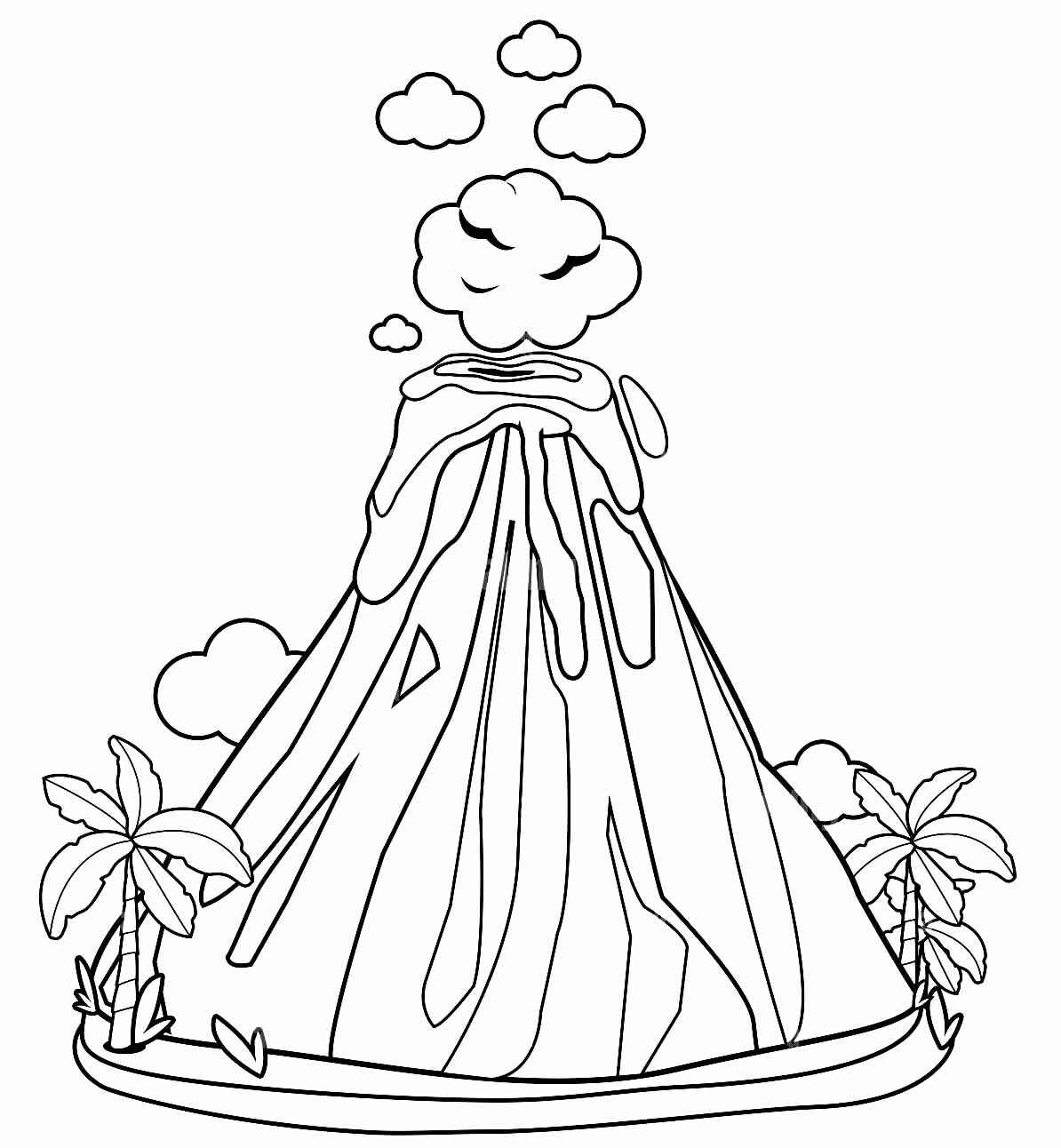Desenho de Vulcão Desenho Colorir Imprimir 24