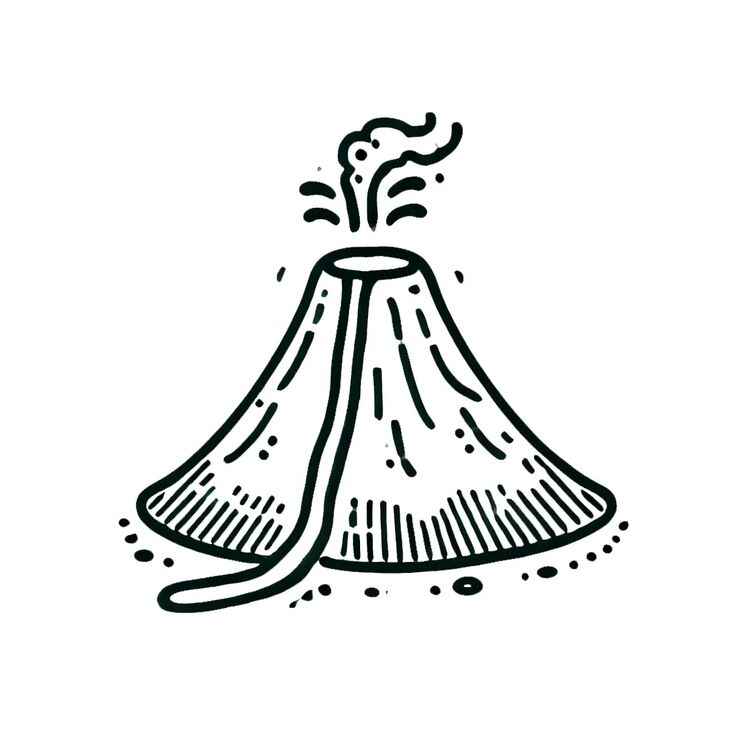 Desenho de Vulcão Desenho Colorir Imprimir 25