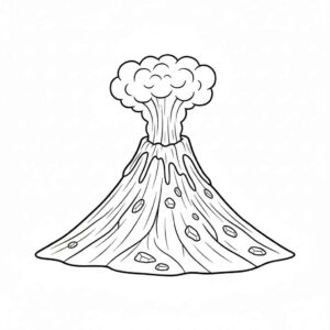 Desenho de Vulcão Desenho Colorir Imprimir 28