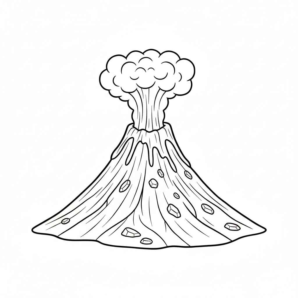 Desenho de Vulcão Desenho Colorir Imprimir 28