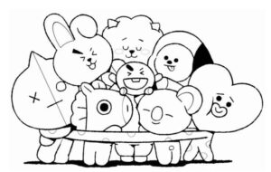 Desenho de BT21 Desenho Colorir Imprimir 01