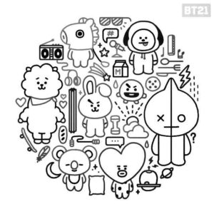 Desenho de BT21 Desenho Colorir Imprimir 03