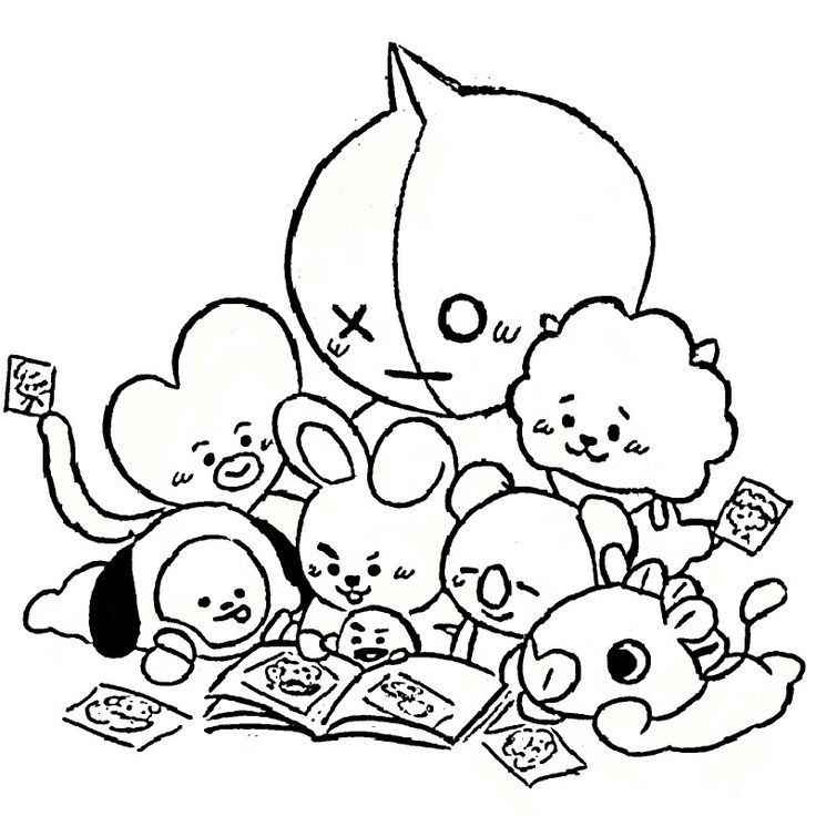 Desenho de BT21 Desenho Colorir Imprimir 04