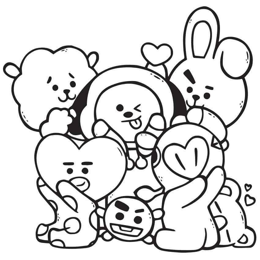 Desenho de BT21 Desenho Colorir Imprimir 05