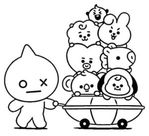 Desenho de BT21 Desenho Colorir Imprimir 08