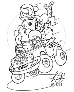 Desenho de BT21 Desenho Colorir Imprimir 09