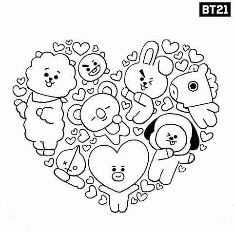 Desenho de BT21 Desenho Colorir Imprimir 10