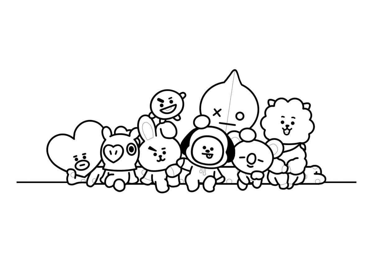 Desenho de BT21 Desenho Colorir Imprimir 15