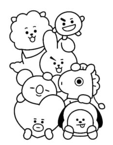 Desenho de BT21 Desenho Colorir Imprimir 18