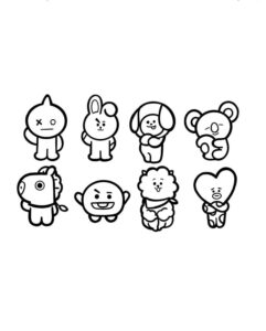 Desenho de BT21 Desenho Colorir Imprimir 19
