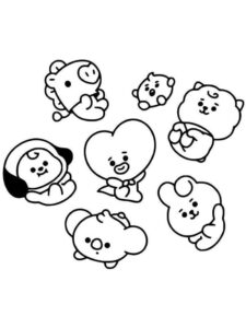 Desenho de BT21 Desenho Colorir Imprimir 20