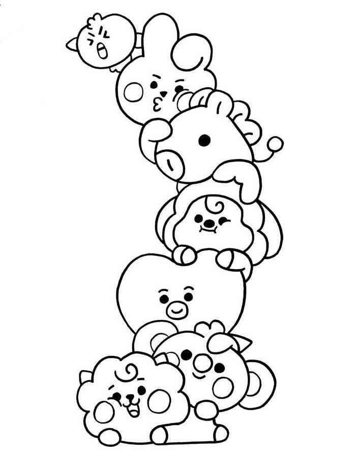 Desenho de BT21 Desenho Colorir Imprimir 22