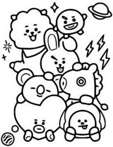 Desenho de BT21 Desenho Colorir Imprimir 23