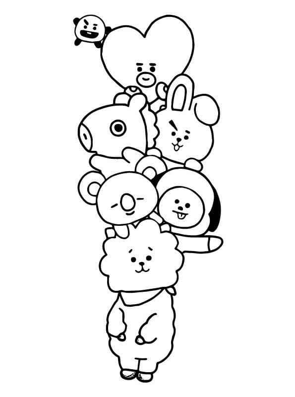 Desenho de BT21 Desenho Colorir Imprimir 24