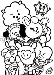 Desenho de BT21 Desenho Colorir Imprimir 25
