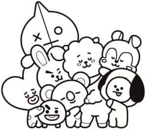 Desenho de BT21 Desenho Colorir Imprimir 28