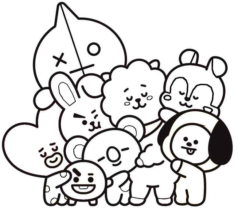 Desenho de BT21 Desenho Colorir Imprimir 28