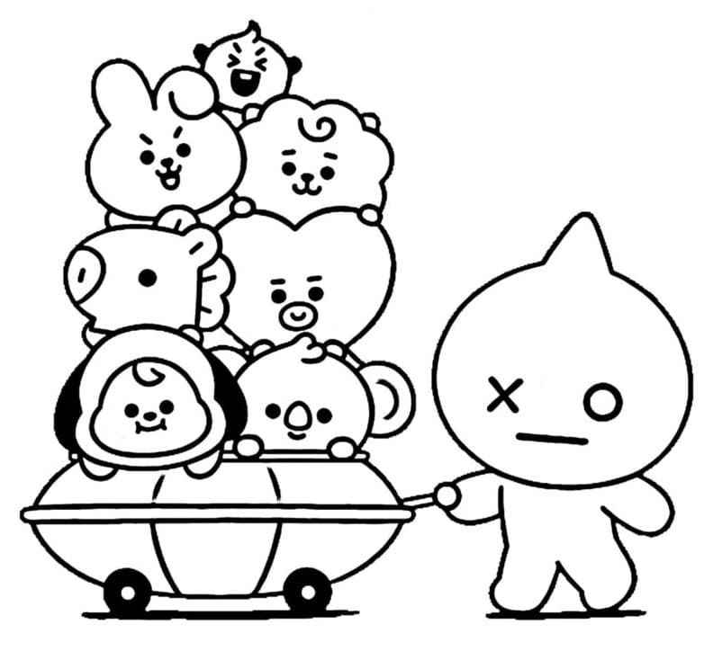 Desenho de BT21 Desenho Colorir Imprimir 30