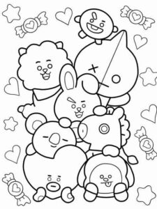 Desenho de BT21 Desenho Colorir Imprimir 35