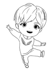 Desenho de BTS Desenho Colorir Imprimir 05