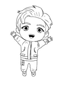 Desenho de BTS Desenho Colorir Imprimir 06