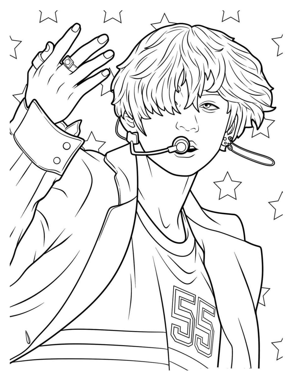 Desenhos do BTS para Imprimir e Colorir