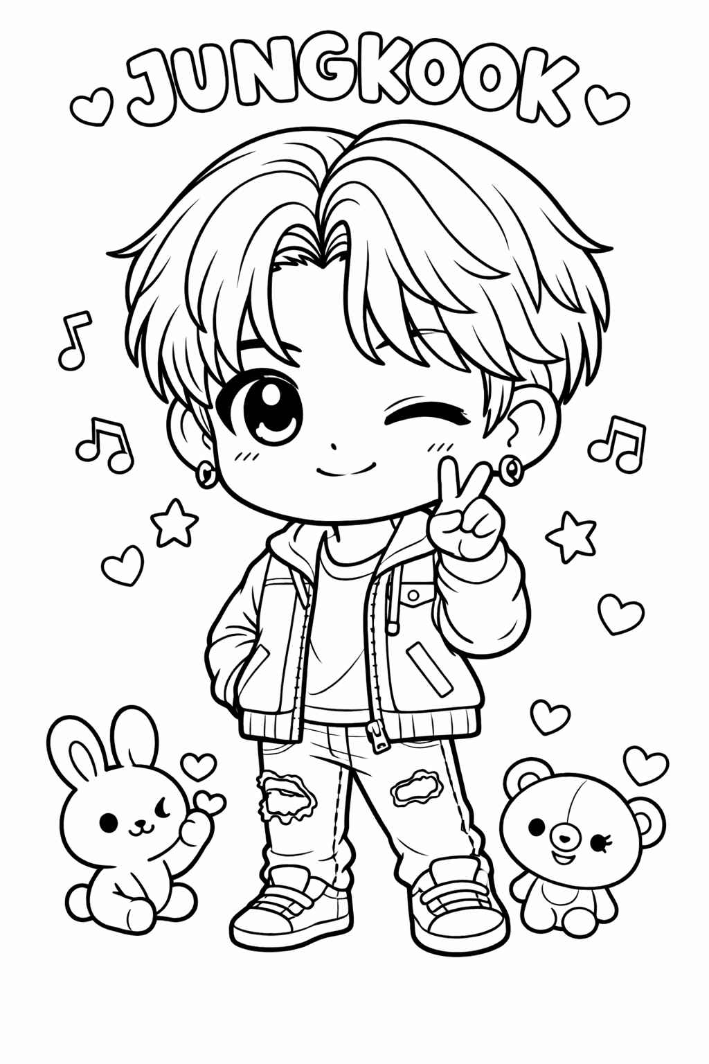 Desenho de BTS Desenho Colorir Imprimir 10