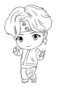 Desenho de BTS Desenho Colorir Imprimir 15