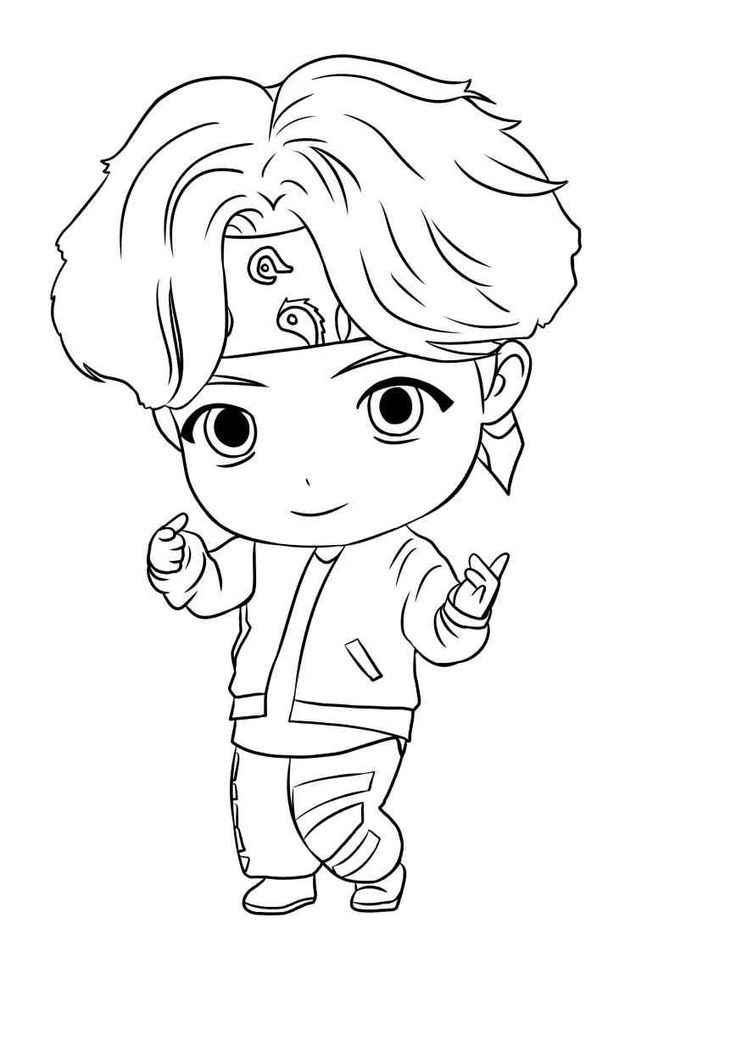 Desenho de BTS Desenho Colorir Imprimir 15