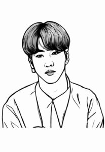 Desenho de BTS Desenho Colorir Imprimir 20