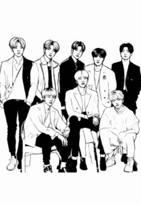 Desenho de BTS Desenho Colorir Imprimir 21
