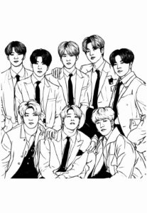 Desenho de BTS Desenho Colorir Imprimir 22