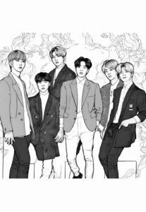 Desenho de BTS Desenho Colorir Imprimir 24