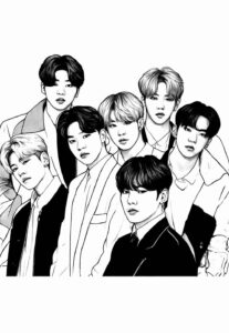 Desenho de BTS Desenho Colorir Imprimir 26