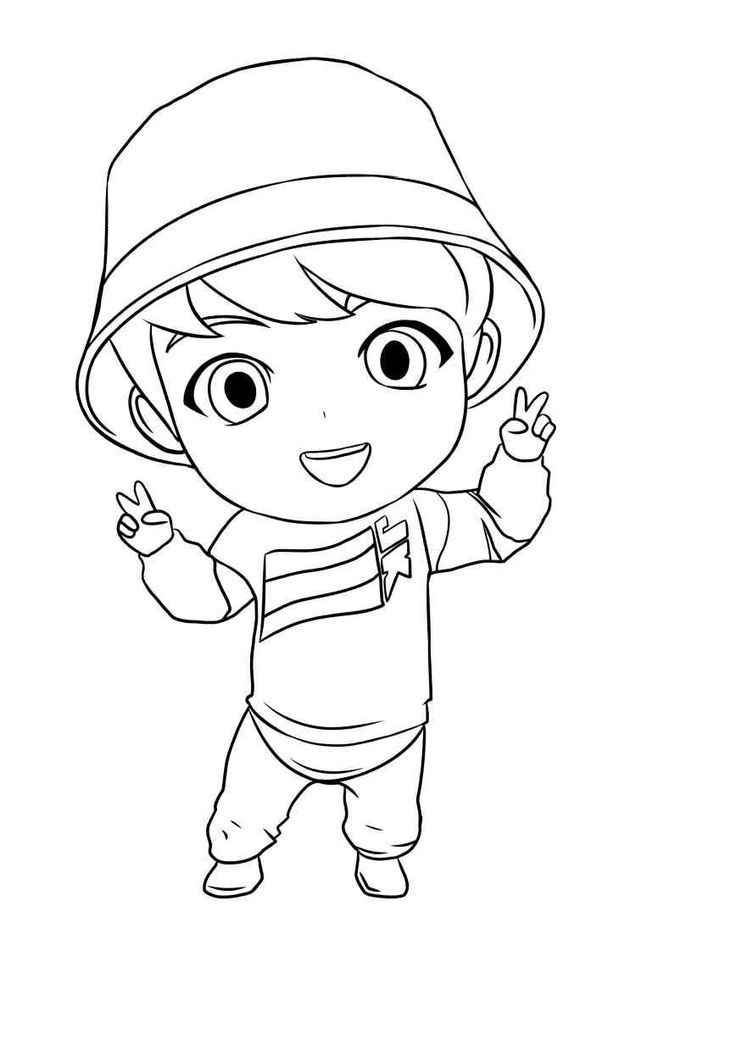 Desenho de BTS Desenho Colorir Imprimir 30