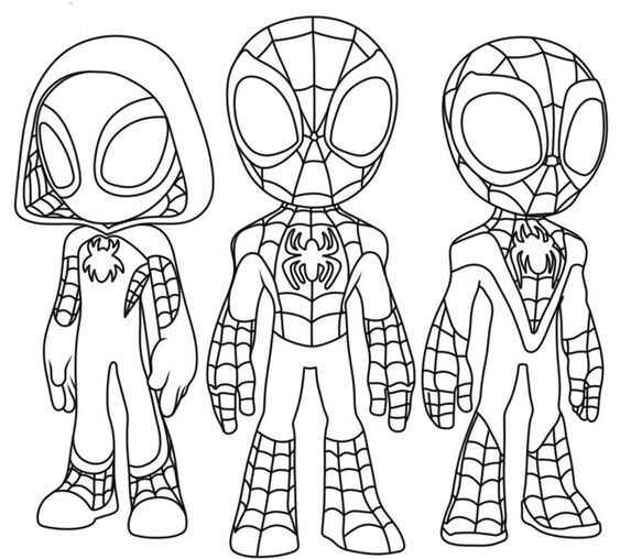 Desenho de Spidey E Seus Amigos Espetaculares Desenho Colorir Imprimir 03