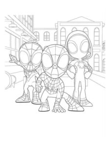 Desenho de Spidey E Seus Amigos Espetaculares Desenho Colorir Imprimir 07