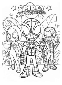 Desenho de Spidey E Seus Amigos Espetaculares Desenho Colorir Imprimir 08