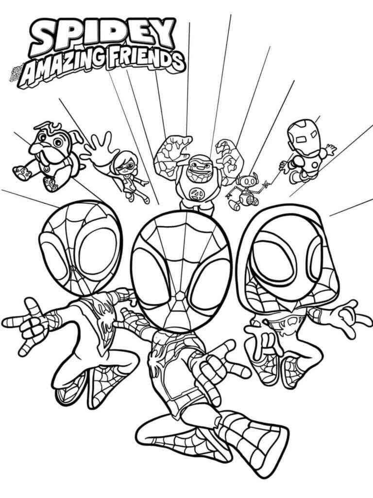 Desenho de Spidey E Seus Amigos Espetaculares Desenho Colorir Imprimir 09