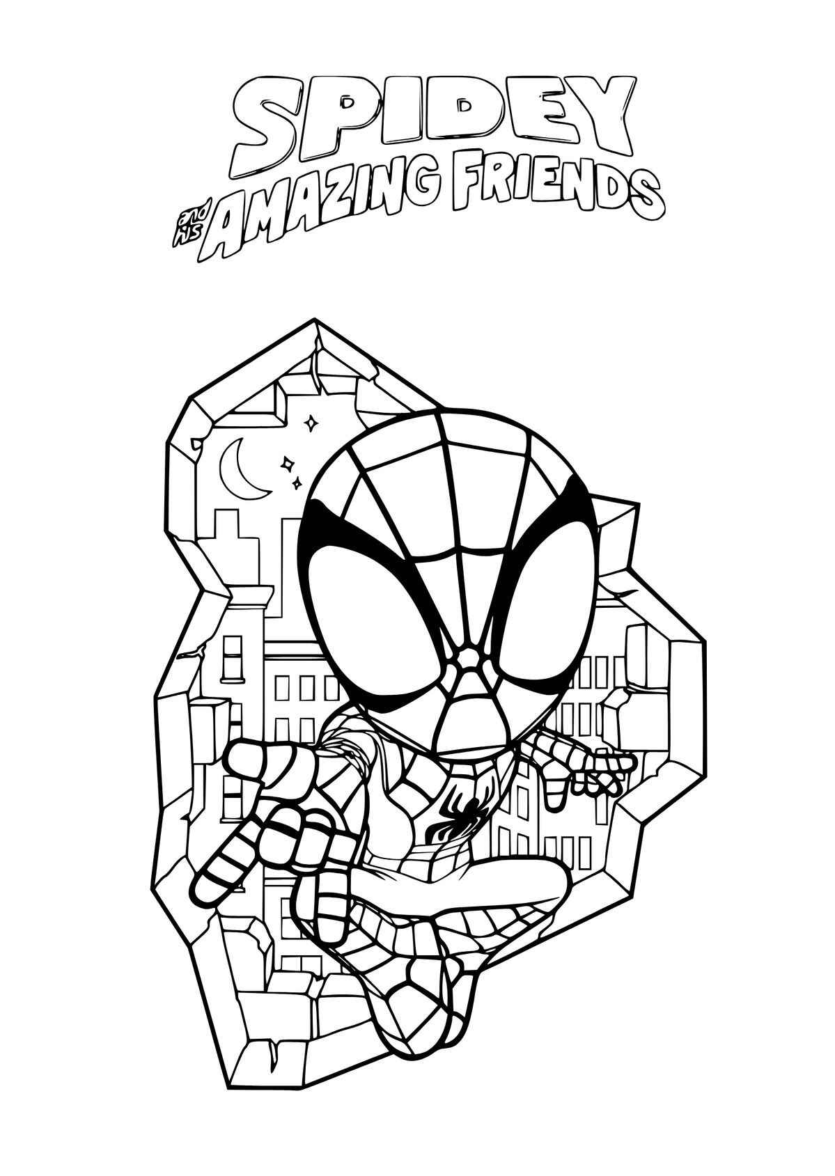 Desenho de Spidey E Seus Amigos Espetaculares Desenho Colorir Imprimir 11