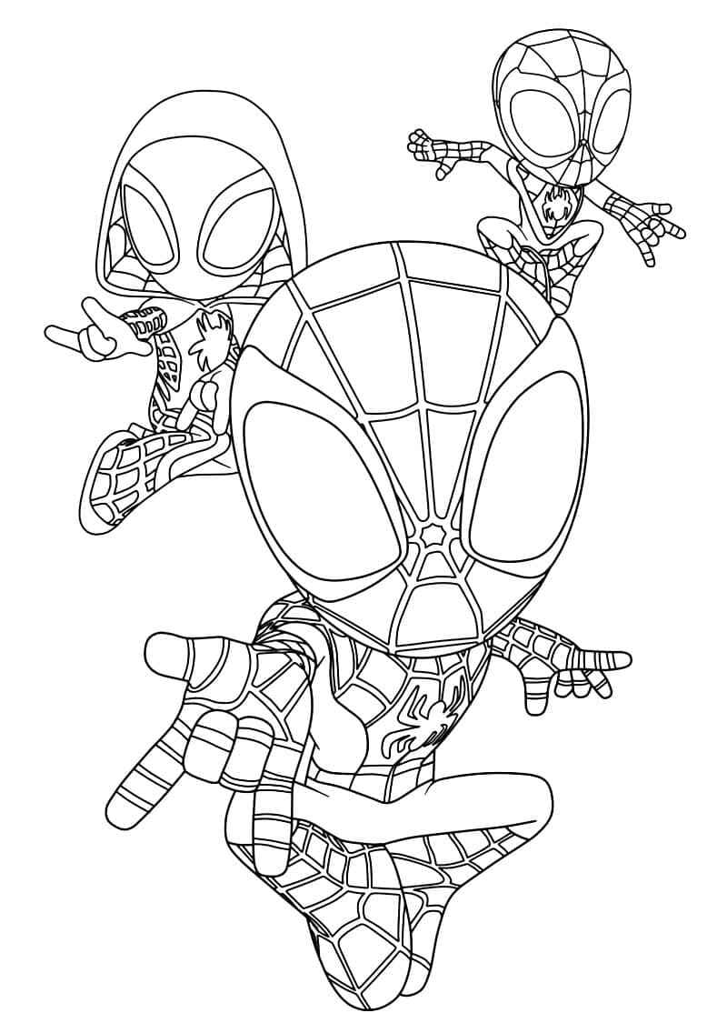 Desenho de Spidey E Seus Amigos Espetaculares Desenho Colorir Imprimir 21