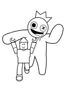 Desenho de Azul Babão Desenho Colorir Imprimir 01