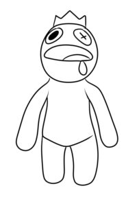 Desenho de Azul Babão Desenho Colorir Imprimir 02