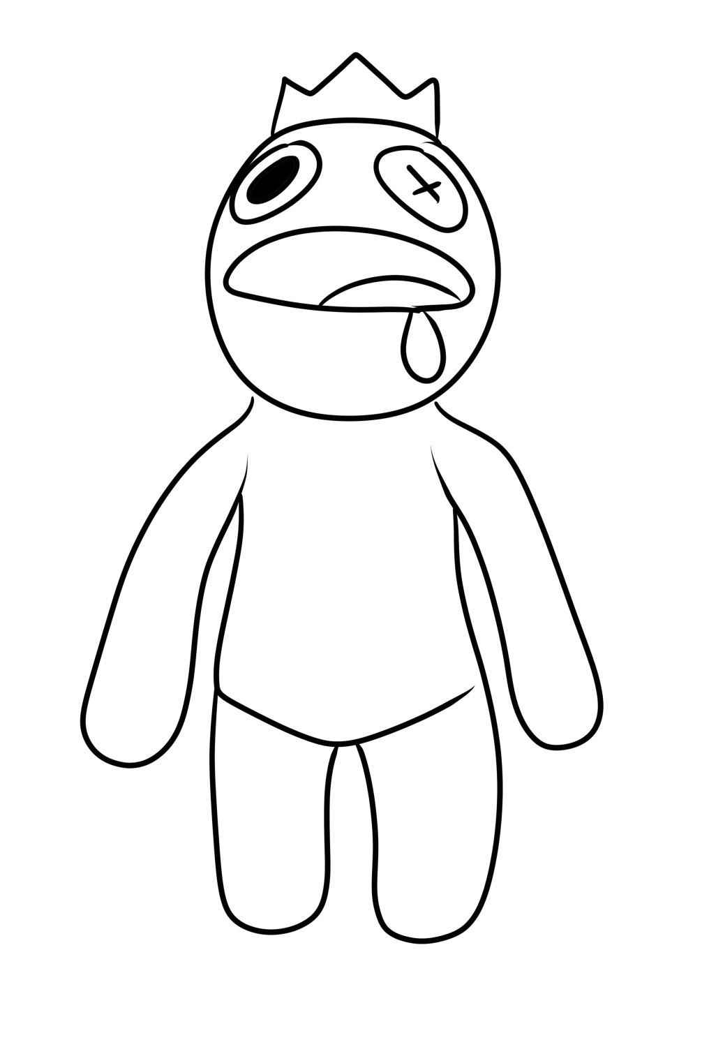 Desenho de Azul Babão Desenho Colorir Imprimir 02